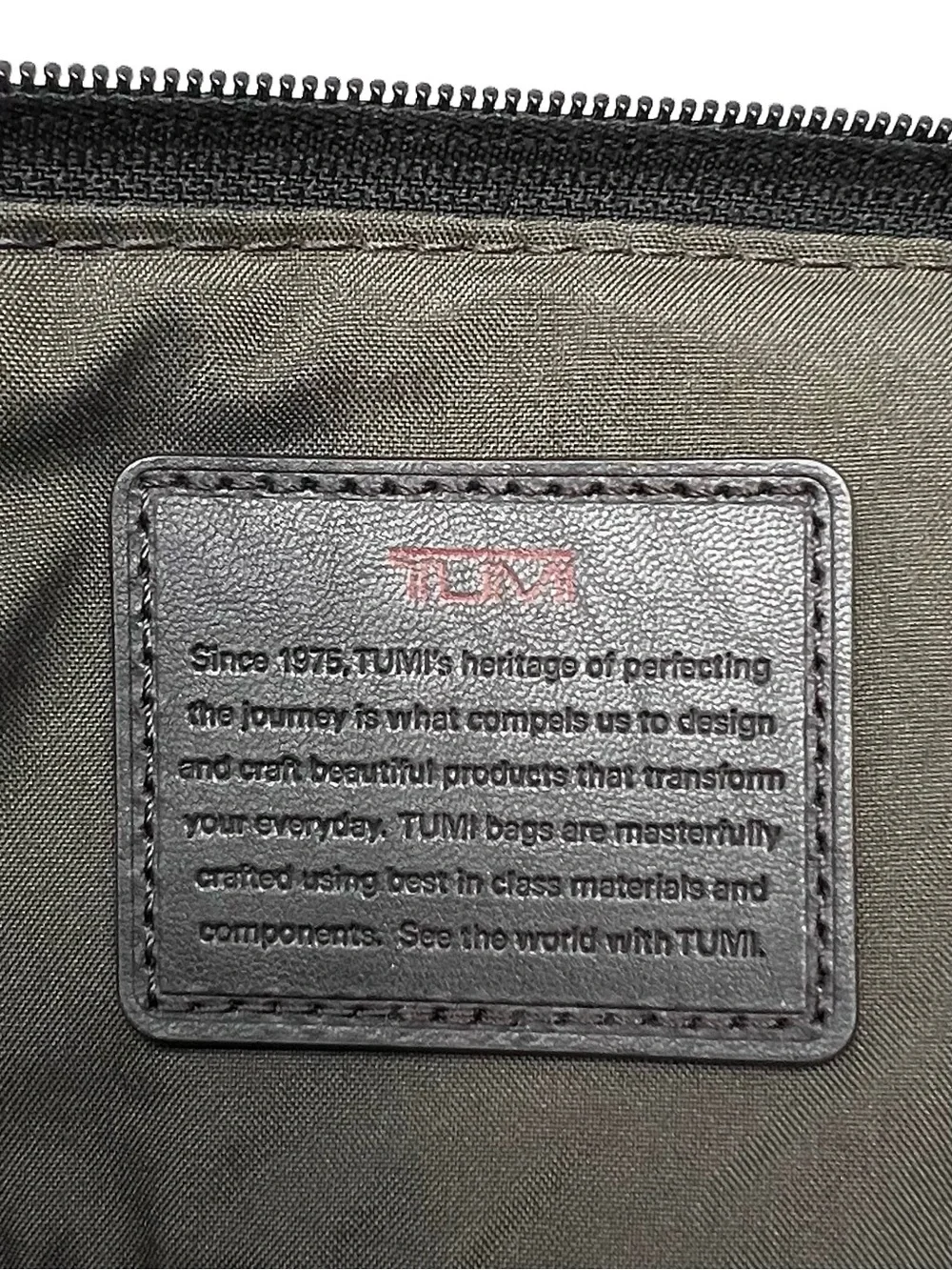 Tumi Eastern Zip Top Flap Crossbody Hickory Brown Nylon Messenger Bag Like New